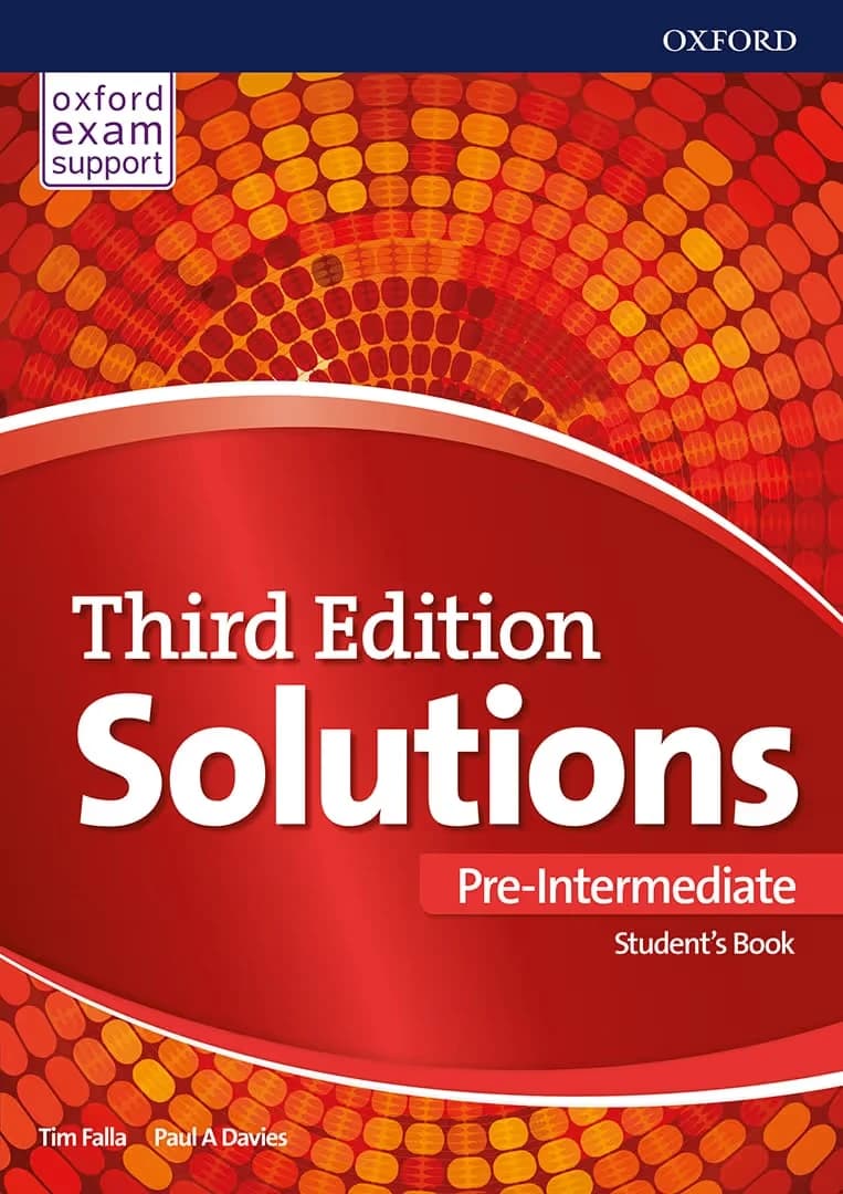 Engleski jezik 1 Udžbenik – Udžbenik iz engleskog jezika „Solutions 3rd Edition Pre-intermediate“ za prvi razred